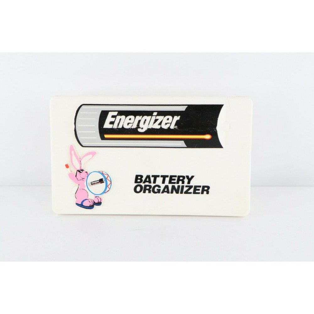 Vintage 90s Energizer Battery Organizer Storage Case Plastic Batteries Case